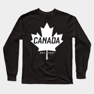 Canada Maple Leaf design - Canada Est. 1867 Vintage Sport Long Sleeve T-Shirt